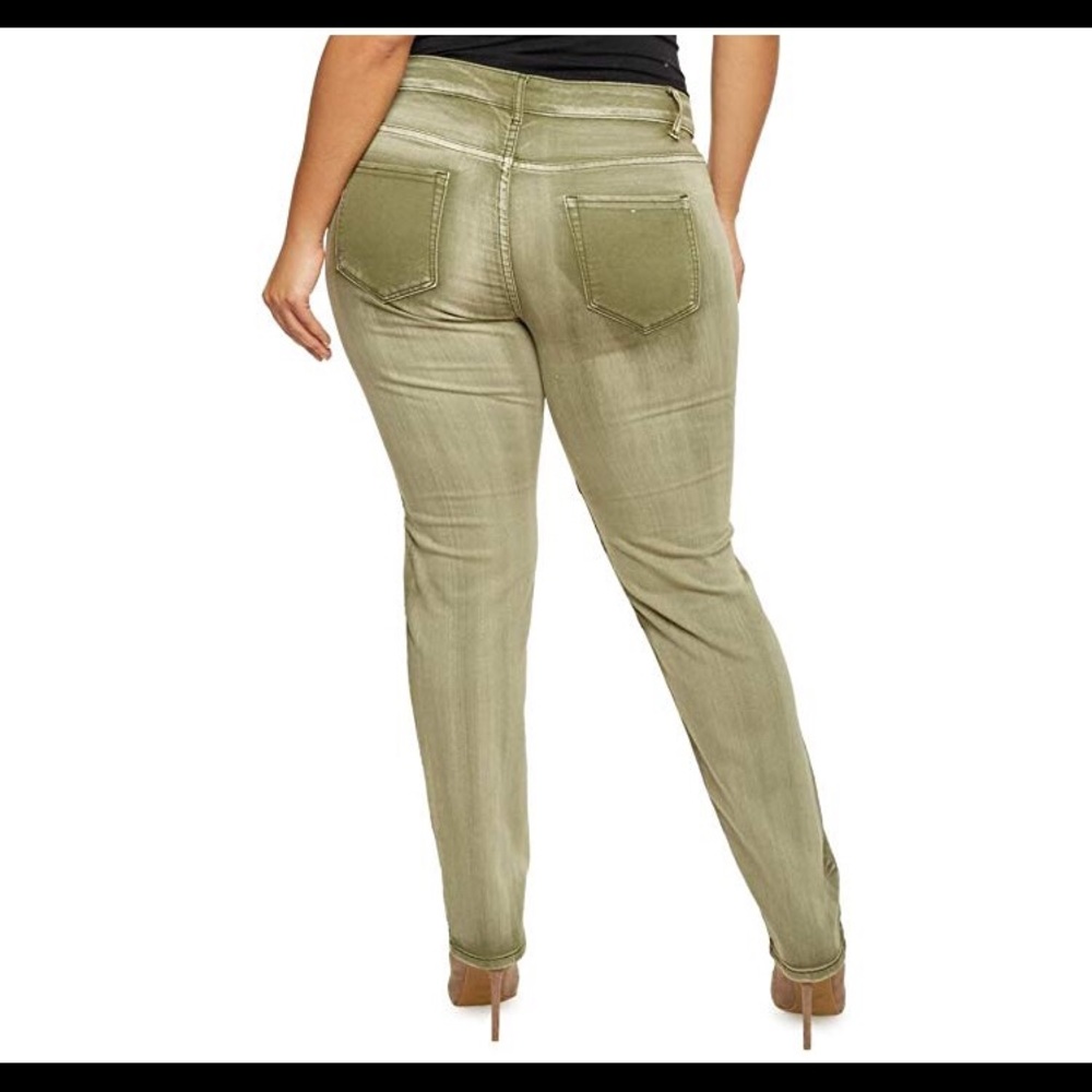 Women’s Plus Size Moto Biker Stretch Skinny Denim - Picture 3 of 5